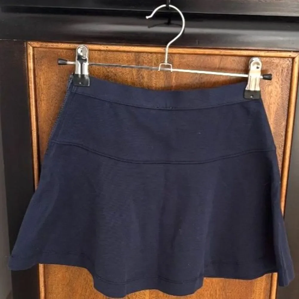 NWT Crewcuts J.Crew Girls 4-5 XS Navy Blue Ponte Skater Skirt Back To School